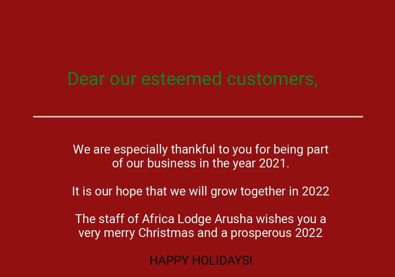 Africa Lodge Arusha Nkoaranga Dış mekan fotoğraf